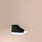 Burberry Burberry High-top Canvas Trainers, Size: 9.5, Black