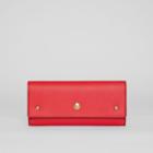 Burberry Burberry Grainy Leather Continental Wallet, Red