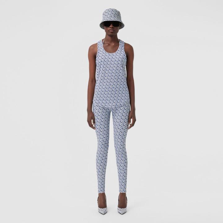 Burberry Burberry Monogram Print Cotton Jersey Vest, Size: L