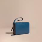 Burberry Burberry London Leather Pouch, Blue