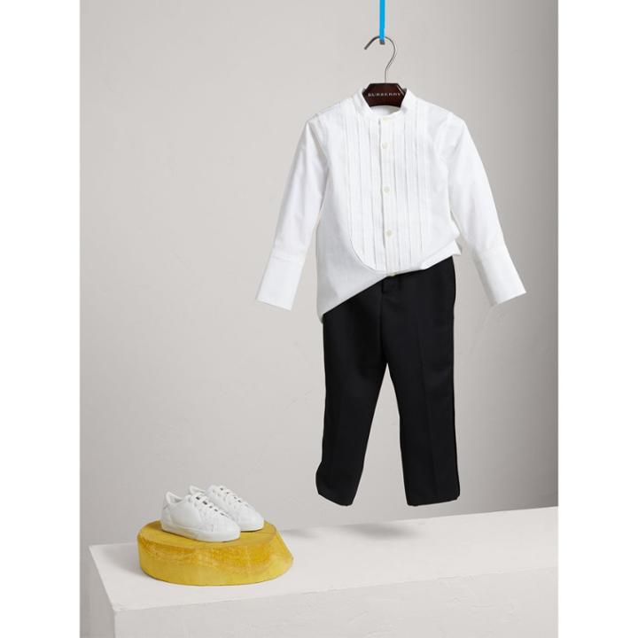 Burberry Burberry Tailored Wool Tuxedo Trousers, Size: 4y, Black