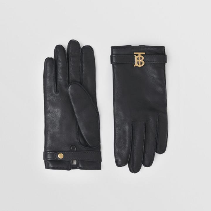 Burberry Burberry Monogram Motif Lambskin Gloves, Size: 6.5