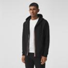 Burberry Burberry Icon Stripe Detail Cotton Hooded Top, Black