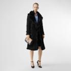 Burberry Burberry Shearling Trench Coat, Size: 00, Black