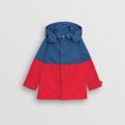 Burberry Burberry Childrens Detachable Hood Colour Block Cotton Car Coat, Size: 12y, Blue