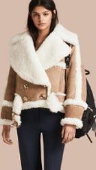 Burberry Cropped Suede And Shearling Aviator Jacket
