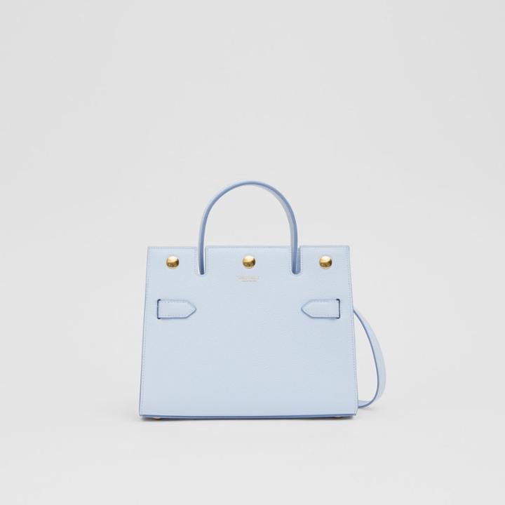 Burberry Burberry Mini Leather Title Bag, Blue