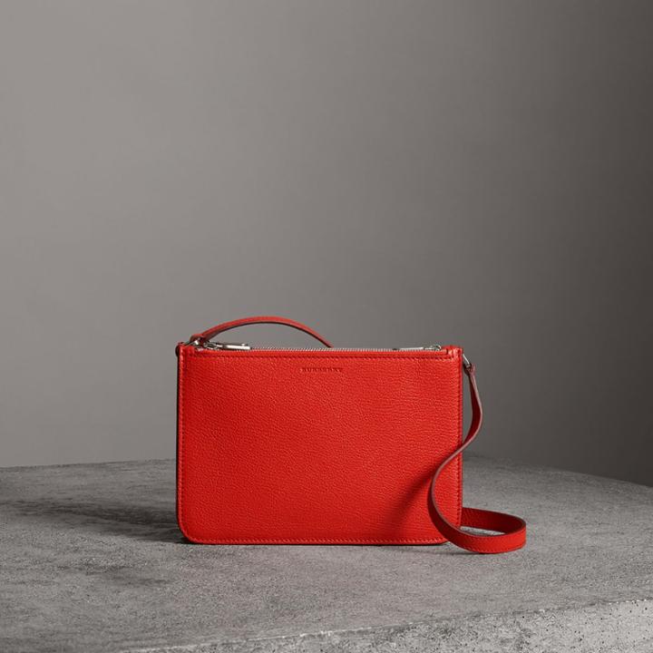 Burberry Burberry Triple Zip Grainy Leather Crossbody Bag