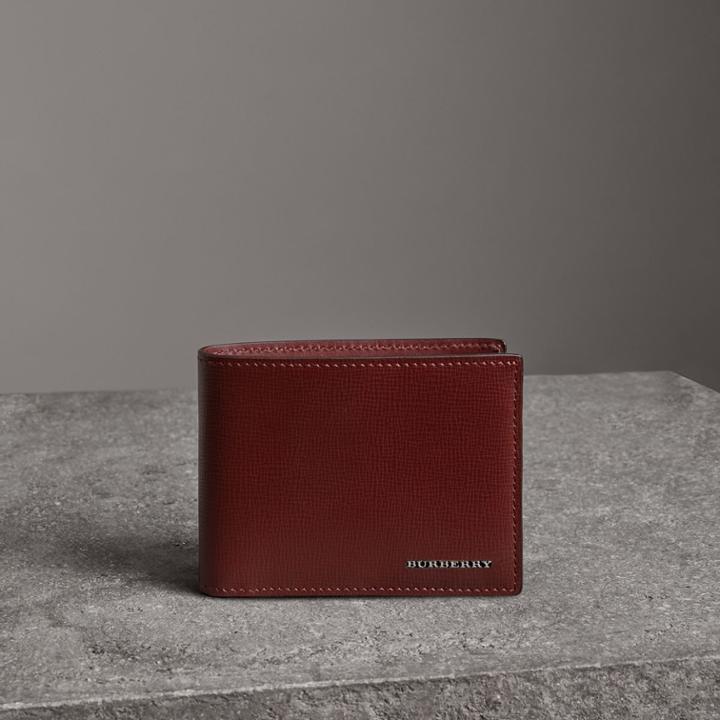 Burberry Burberry London Leather Bifold Wallet, Pink