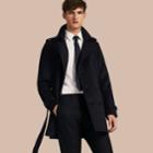 Burberry Burberry Cashmere Trench Coat, Size: 52, Blue