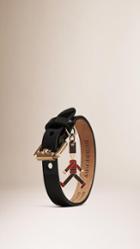 Burberry Patent Leather Grenadier Charm Bracelet