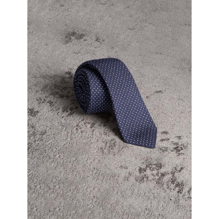 Burberry Burberry Slim Cut Pinpoint Wool Silk Tie, Blue