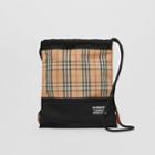 Burberry Burberry Vintage Check Panel Drawcord Backpack, Beige