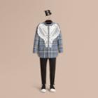 Burberry Burberry Unisex Lace Appliqu Check Cotton Shirt, Size: 10y, Blue