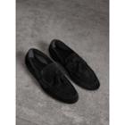Burberry Burberry Tasselled Suede Loafers, Size: 35.5, Black