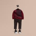 Burberry Burberry Check Wool Cashmere Blend Sweater, Size: 12m, Red
