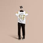 Burberry Burberry Band Practice Motif Cotton T-shirt, Size: 8y, White