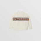 Burberry Burberry Childrens Logo Panel Cable Knit Wool Cashmere Sweater, Size: 6y, White