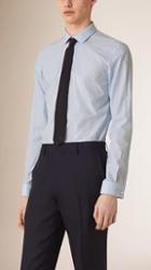Burberry Slim Fit Double-cuff Striped Cotton Poplin Shirt