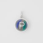 Burberry Burberry Marbled Resin 'p' Alphabet Charm, Blue