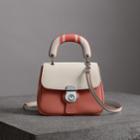 Burberry Burberry The Small Dk88 Top Handle Bag With Geometric Print, Pink