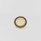 Burberry Burberry Crystal Detail Gold-plated Monogram Motif Ring, Yellow