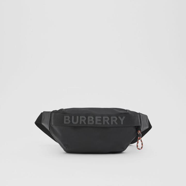 Burberry Burberry Logo Detail Econyl Sonny Bum Bag, Black