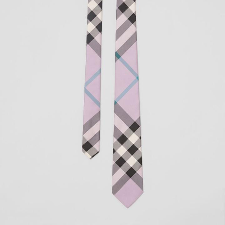 Burberry Burberry Modern Cut Check Silk Tie, Purple