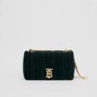 Burberry Burberry Small Quilted Velvet Lola Bag, Green