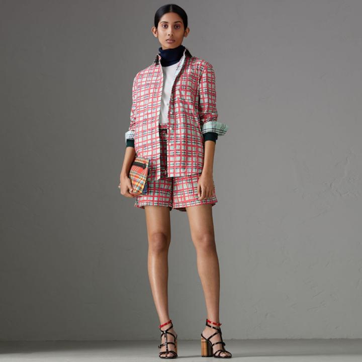 Burberry Burberry Check Cotton Shirt, Size: 04