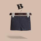 Burberry Burberry Button Detail Cotton And Linen Shorts, Size: 2y, Blue