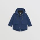Burberry Burberry Childrens Hooded Parka With Down-filled Quilted Jacket, Size: 10y, Blue
