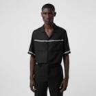 Burberry Burberry Short-sleeve Logo Print Twill Shirt, Size: M, Black