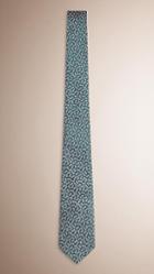 Burberry Modern Cut Floral Jacquard Silk Linen Tie