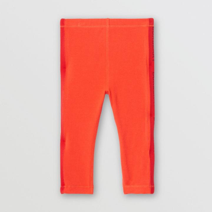 Burberry Burberry Childrens Logo Detail Stretch Cotton Leggings, Size: 2y, Red