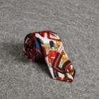 Burberry Burberry Slim Cut Graffiti Print Silk Tie