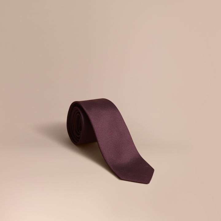 Burberry Burberry Slim Cut Silk Twill Tie, Red
