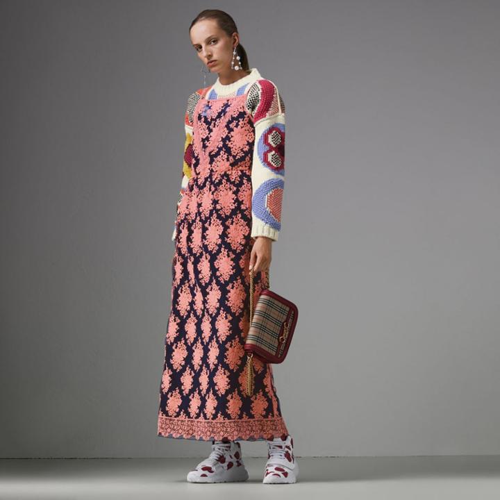 Burberry Burberry Floral-embroidered Sleeveless Dress, Size: 04