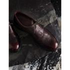 Burberry Burberry Leather Brogues With Asymmetric Closure, Size: 43.5, Red