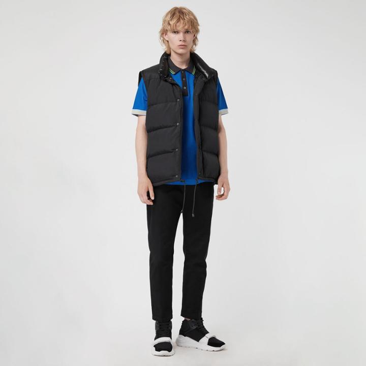 Burberry Burberry Tipped Cotton Piqu Polo Shirt, Blue