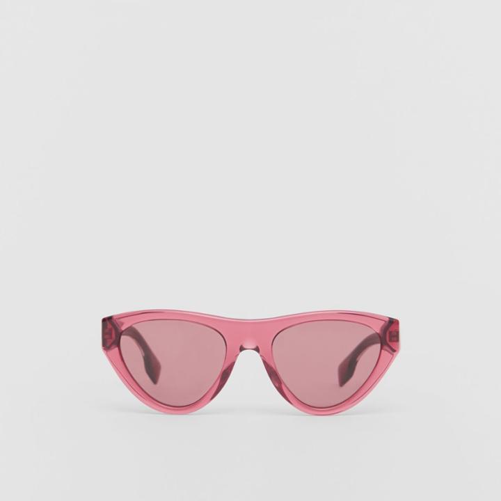 Burberry Burberry Triangular Frame Sunglasses, Red
