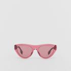 Burberry Burberry Triangular Frame Sunglasses, Red