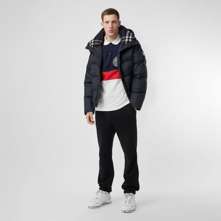 Burberry Burberry Detachable Sleeve Hooded Puffer Jacket, Blue
