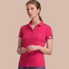 Burberry Burberry Check Trim Stretch Cotton Piqu Polo Shirt, Size: Xxs, Pink