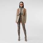 Burberry Burberry Check Wool Oversized Tailored Jacket, Size: 02