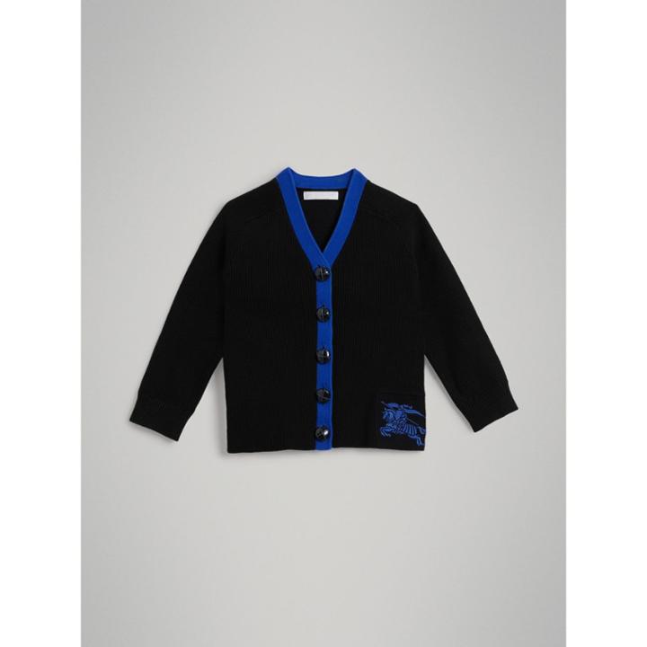 Burberry Burberry Childrens Two-tone Cotton Knit Cardigan, Size: 14y