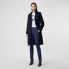Burberry Burberry Cashmere Trench Coat, Size: 04, Blue