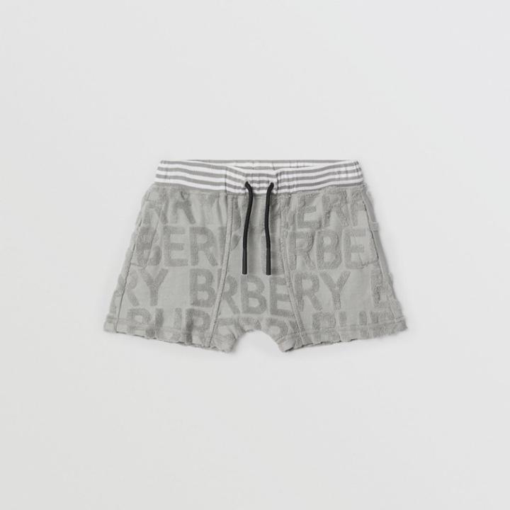 Burberry Burberry Childrens Logo Towelling Drawcord Shorts, Size: 12m, Grey