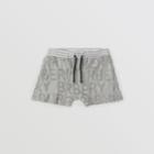 Burberry Burberry Childrens Logo Towelling Drawcord Shorts, Size: 12m, Grey