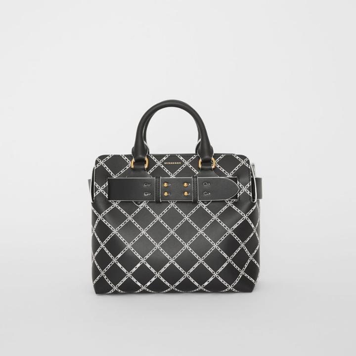 Burberry Burberry The Small Perforated Link Leather Belt Bag, Black